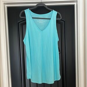 Torrid Blue Sleeveless Relaxed Tank Top